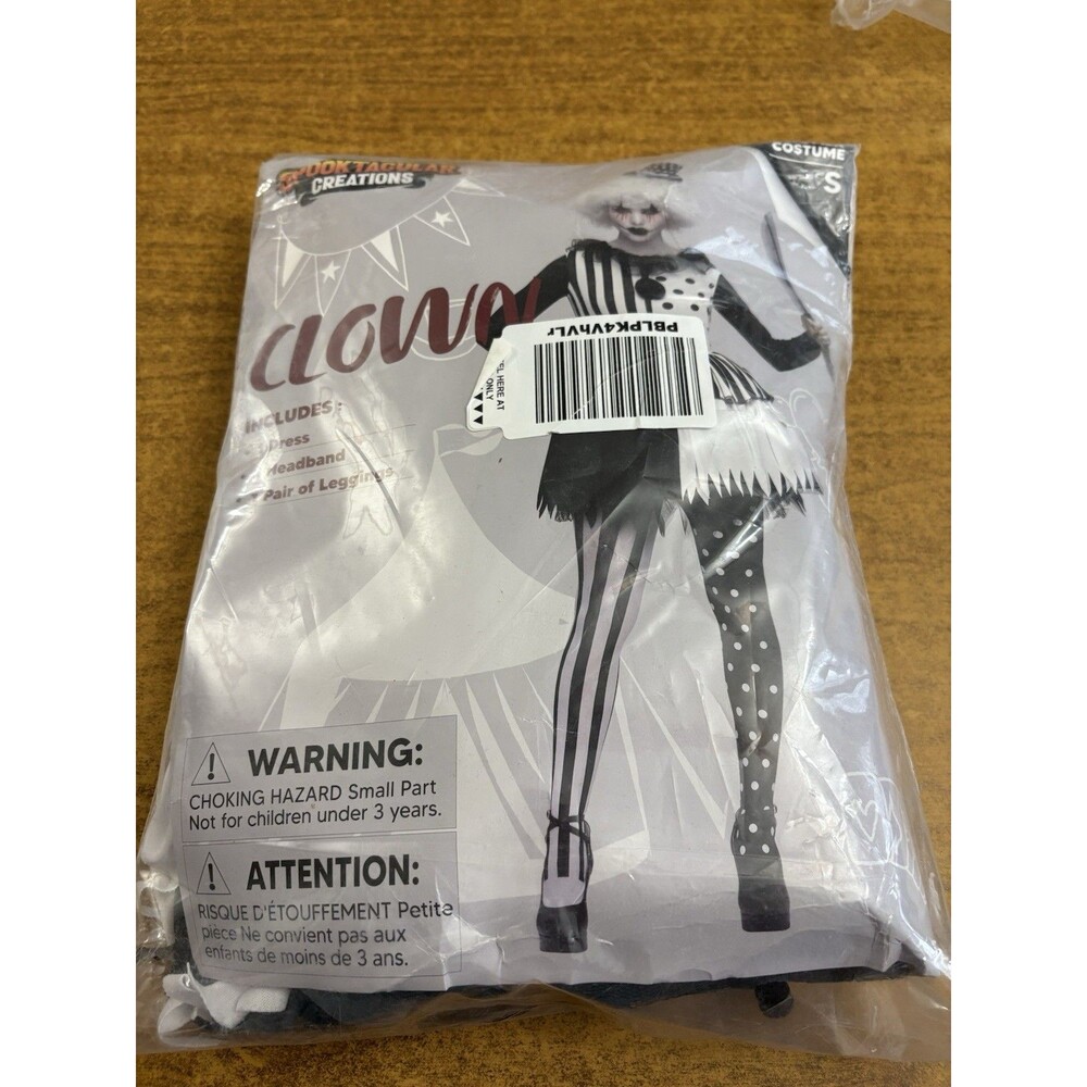 Spooktacular Creations Halloween Killer Clown Costume Women’s Size Small‎